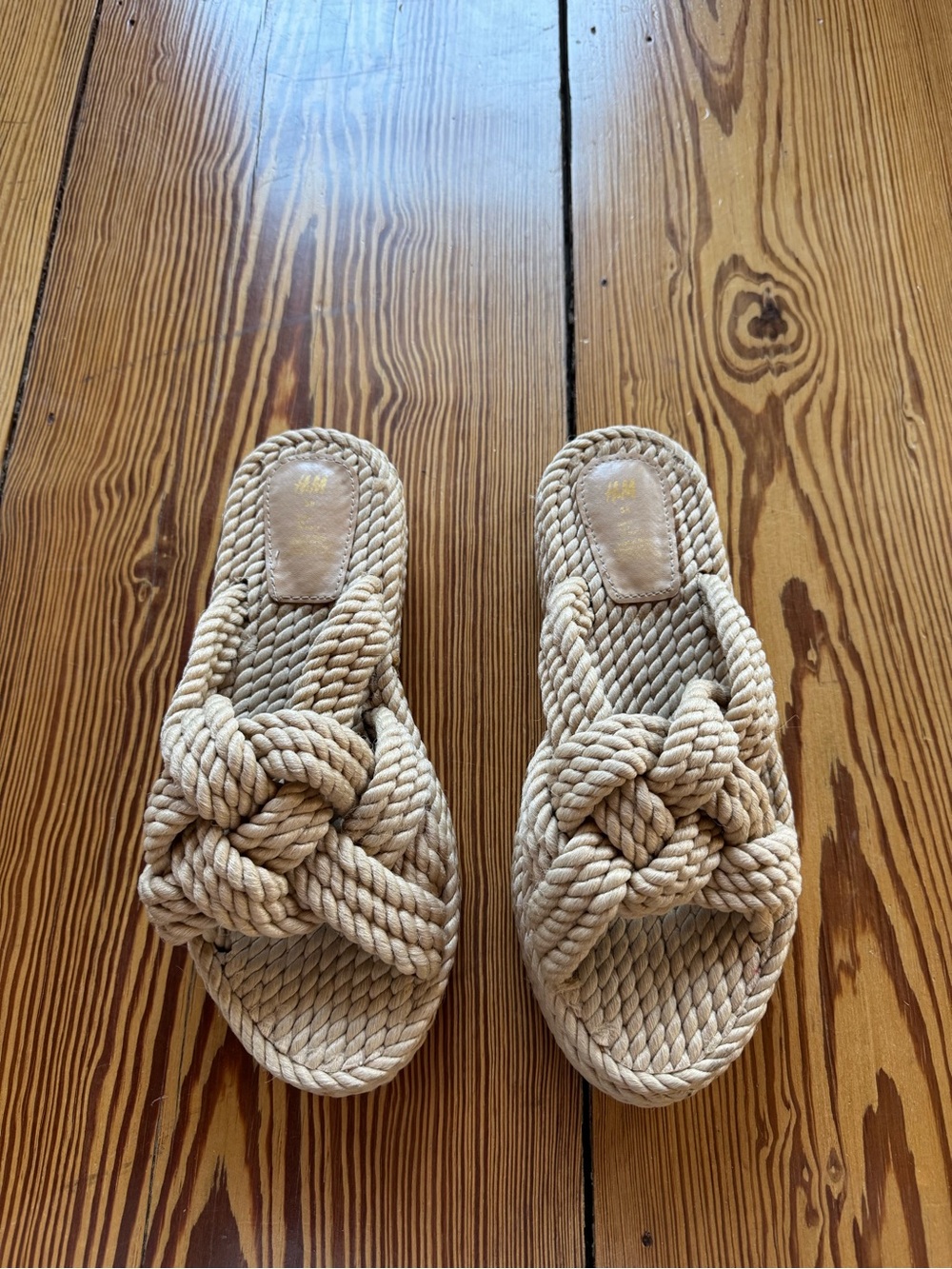 H&M Knotted Rope Slide Sandals - Tan - Picture 2 of 5